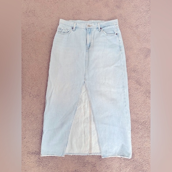 Mid-Rise Jean Maxi Skirt size 6 - Picture 3 of 6